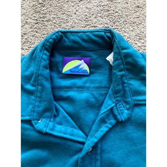 North Crest Vintage Green Flannel Large - Picture 4 of 8